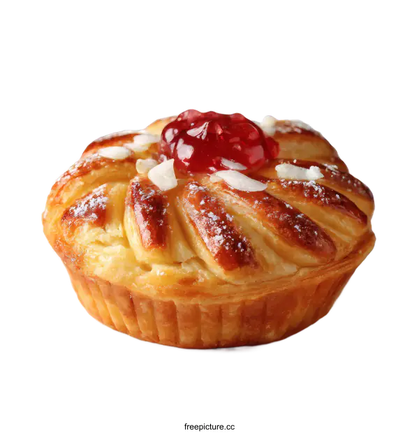 [Transparent Background PNG]Delicious Sweet Pastry with Almond and Jelly