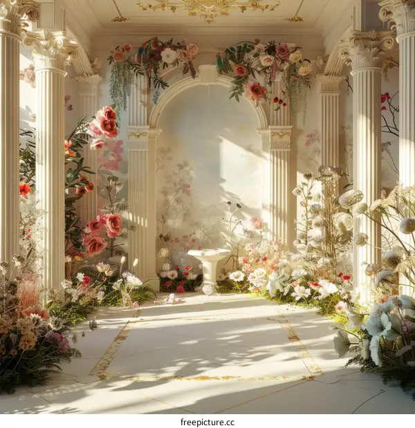 Floral Decorated Classical Interior