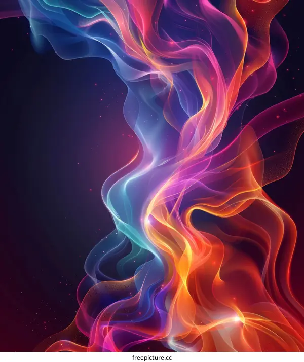 Abstract Colorful Flames