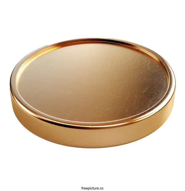 [Transparent Background PNG]Gold Blank Coin Isolated