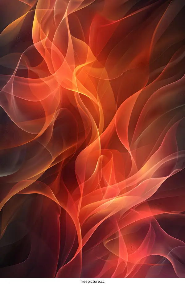 Abstract red orange yellow white light curves