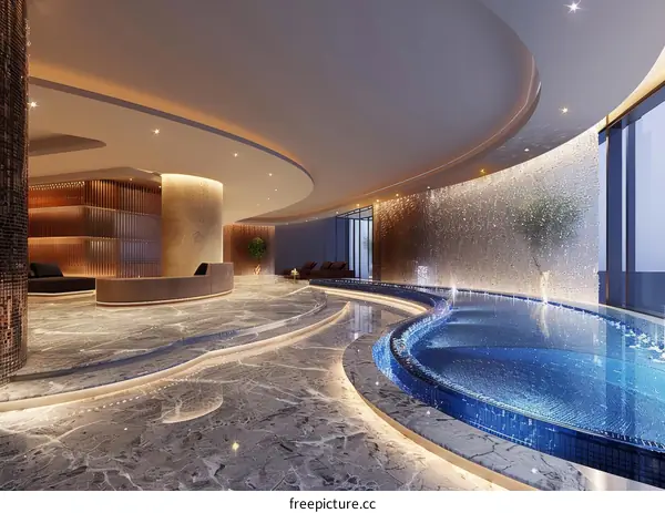 Modern Luxurious Interior Design of a Rooftop Spa