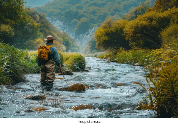 Fly Fishing in the River