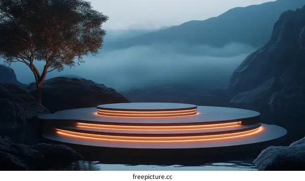 Mystical Mountain Stage for Product Display