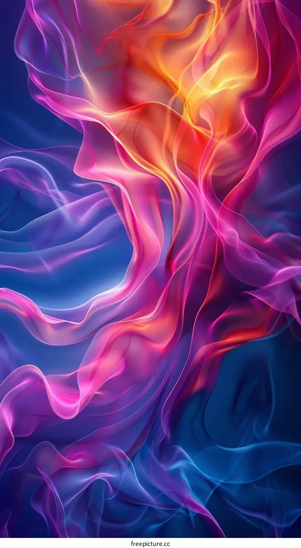 Abstract Colorful Pink and Blue Fluid Liquid Background