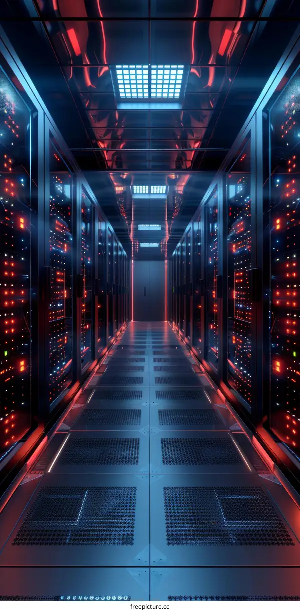 Futuristic Sci-Fi Server Room