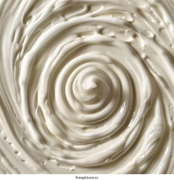 Close-up of white cream swirl