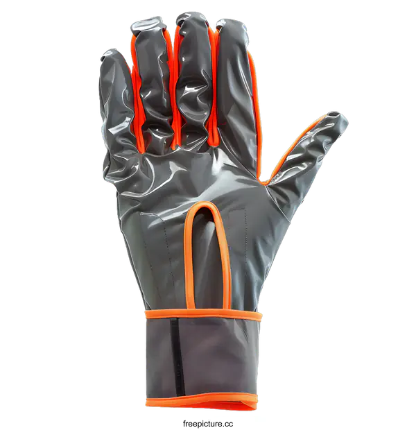 [Transparent Background PNG]Gray and Orange Waterproof Gloves for Sports