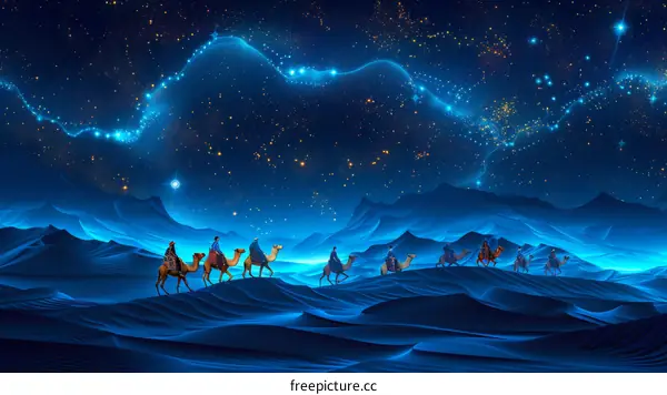 The Three Wise Men Guided by the Star of Bethlehem