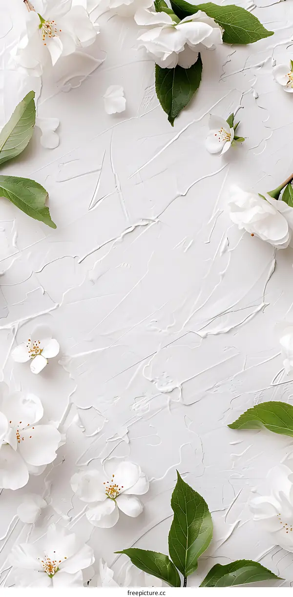 White Flowers on a White Background