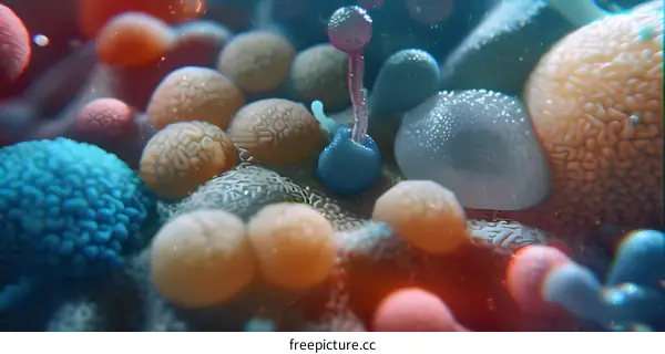 Abstract Colorful Organic Shapes Background