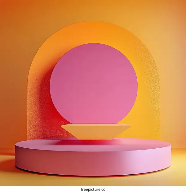 Abstract Geometric Display Stand in Vibrant Colors