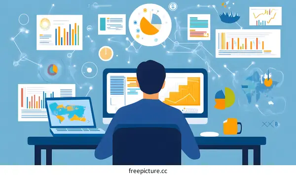 Business Analytics Data Visualization Illustration