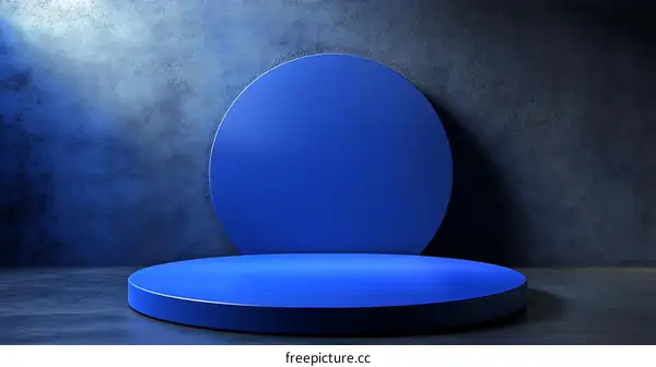 Blue Geometric Display Platform