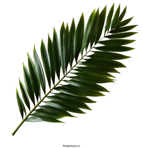 [Transparent Background PNG]Palm Leaf Close-up Detail