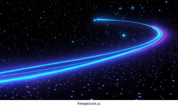 Abstract Neon Light Trails in the Universe