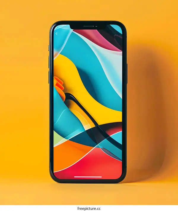 Abstract Phone Wallpaper with Bright Colors