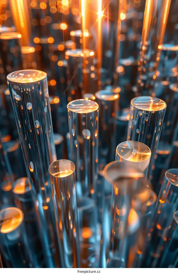 Light Dance inside Glass Tubes