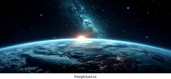 Earth Sunrise from Space A Stunning View