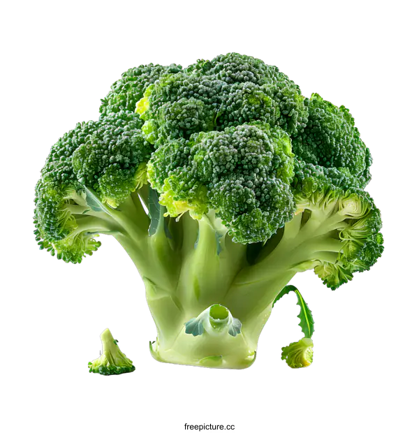 [Transparent Background PNG]Fresh green broccoli florets