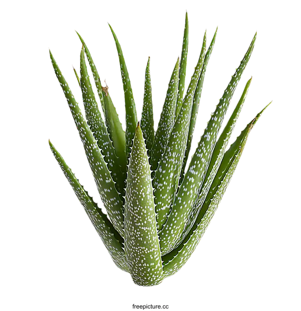 [Transparent Background PNG]Aloe Vera Plant Isolated on White Background