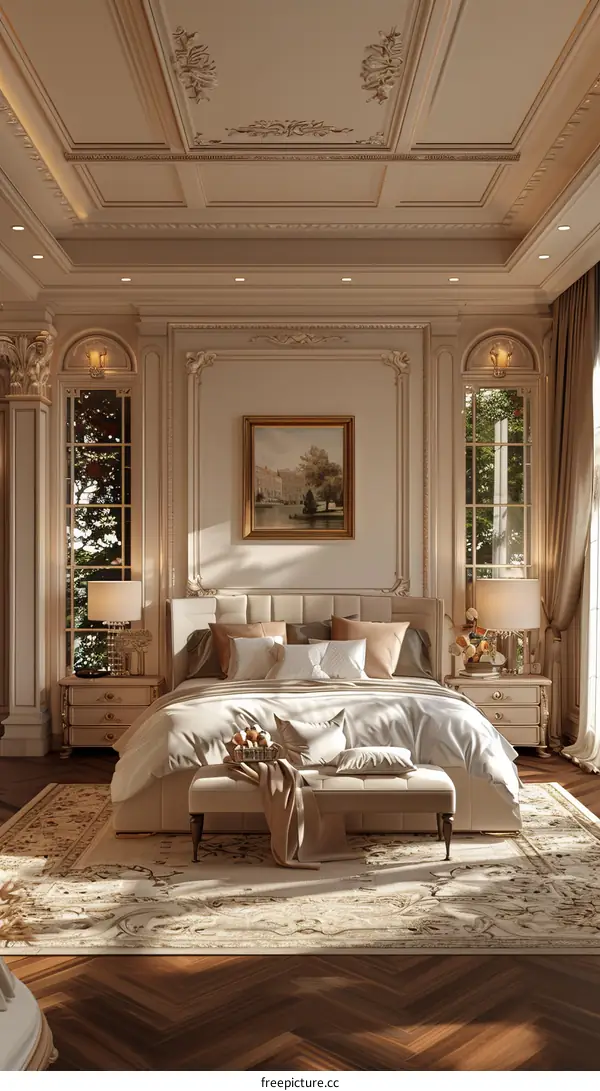 Luxury Bedroom Interior Design Illustration