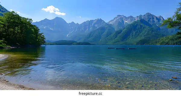 Serene Lake and Mountain View