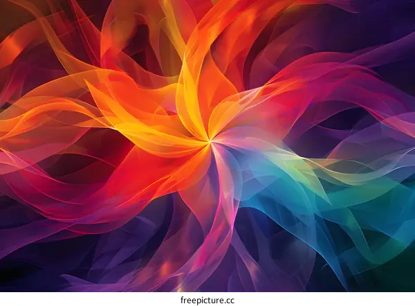 Colorful abstract flower