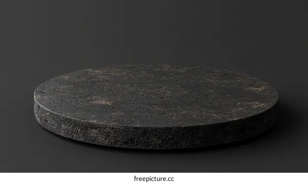 Dark Concrete Round Display Platform