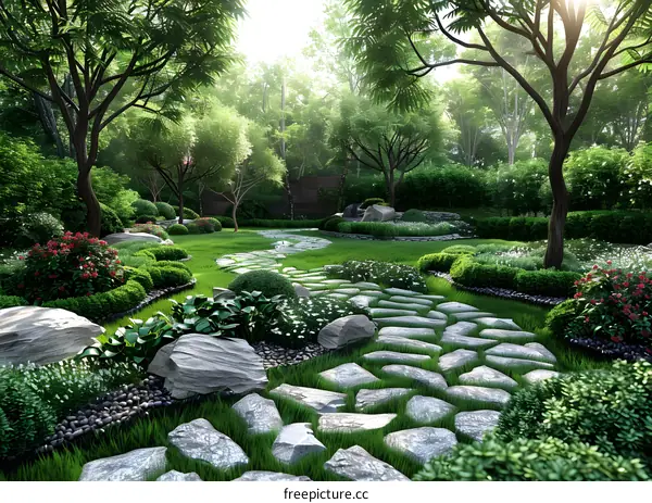 Garden landscape design renderings