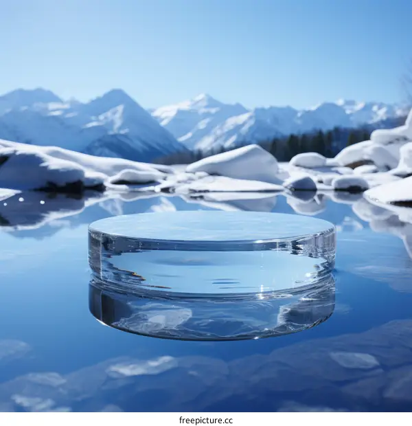 3D Glass Deck on Frozen Lake