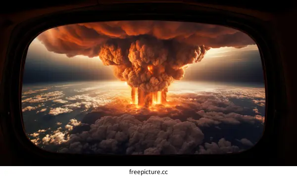 Astronaut's view of a nuclear explosion