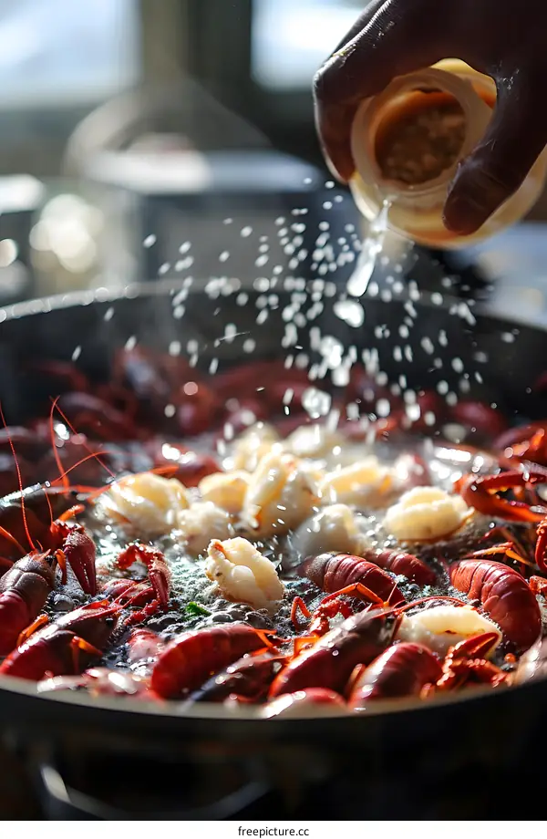 Cooking Crawfish in a Large Pot