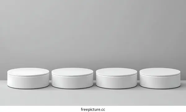 Modern Minimalist White Display Stands