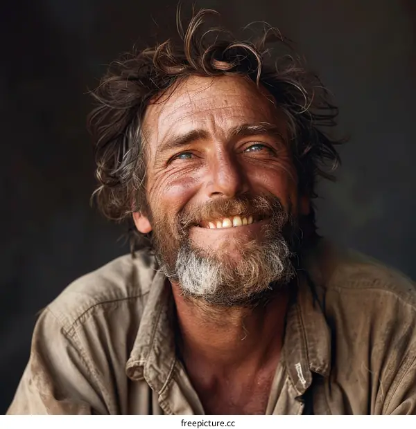 Portrait of a Smiling Man with a Story