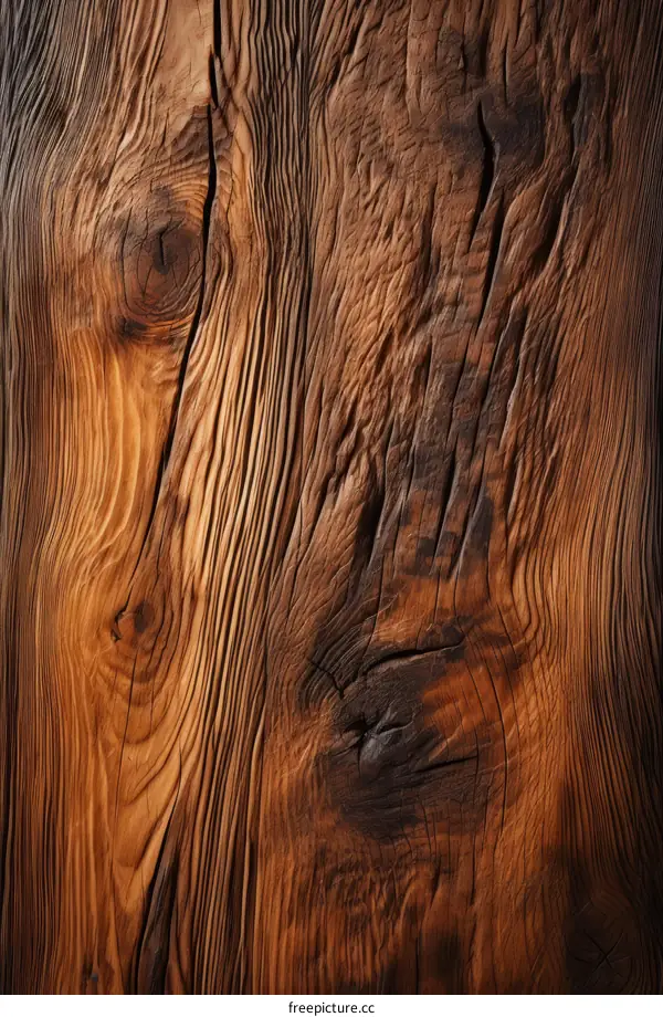 Rustic Wood Texture with Knot