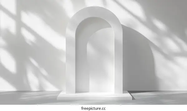 Modern Minimalist White Archway Display