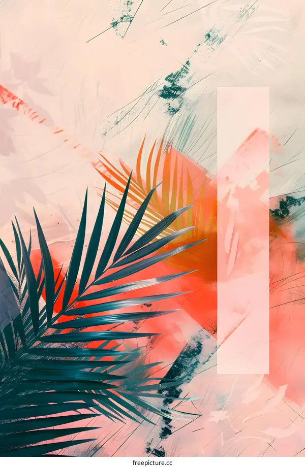 Tropical Palm Leaf Abstract Art