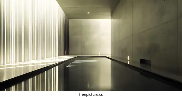 Minimalist Architecture Interior Design With Pool