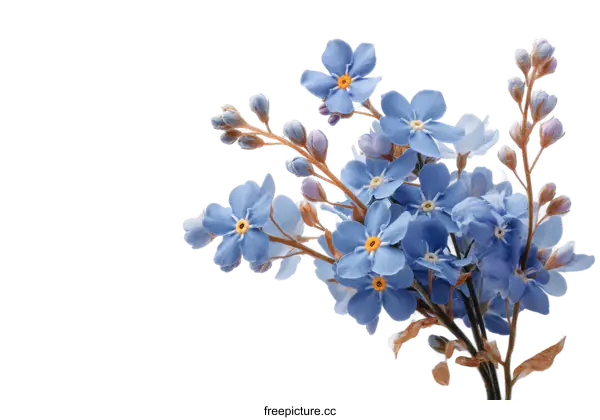 [Transparent Background PNG]Beautiful Forget-Me-Nots Floral Arrangement