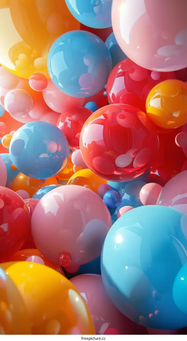 Colorful Abstract Sphere Composition