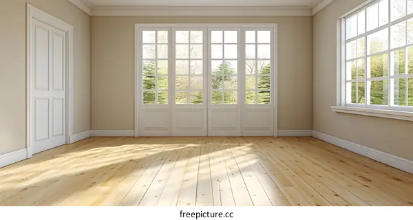 Empty Room with Large Window