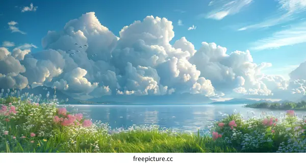 Beautiful Summer Landscape Illustration