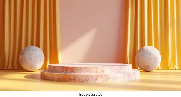 Elegant Minimalist Marble Podium Display