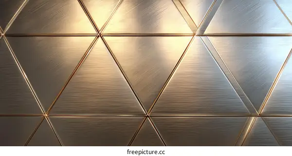 Abstract Geometric Triangular Metal Pattern