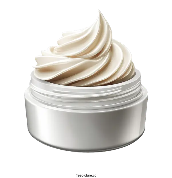 [Transparent Background PNG]Cream Jar with Luxurious Cream Product