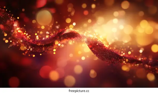 Abstract Festive Background with Sparkling Particles