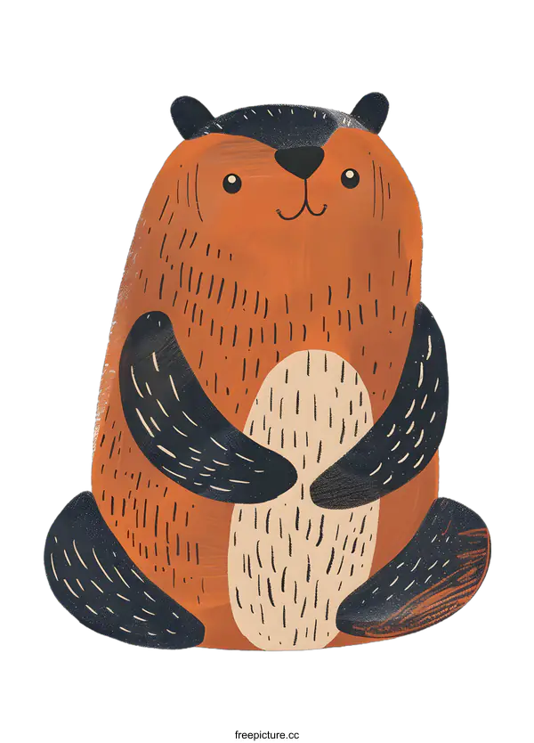 [Transparent Background PNG]Cute Cartoon Illustration of a Bear