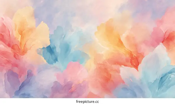 Abstract Watercolor Flower Art Background