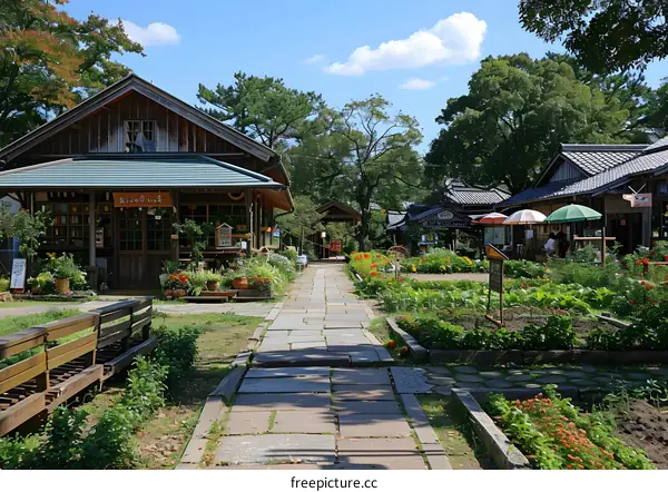 Charming Japanese Village Street